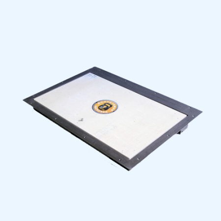 Портал 90х60 Стальной напольный люк с газовыми амортизаторами